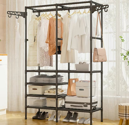 Lerfm Closet Multifuncional de 3 Capas, Soporte de Acero Inoxidable para Ropa, Zapatos y
Juguetes
