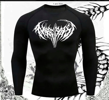 Camiseta deportiva para hombre de corte regular, de secado rápido y transpirable, manga larga, top casual deportivo para gimnasio, correr y senderismo