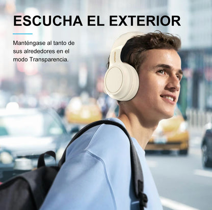 MOREKA BLO17 auriculares inalámbricos Bluetooth
5.4, duración de batería de 19 horas, plegables y fáciles de transportar, compatibles con teléfonos móviles/televisores/computadoras personales.