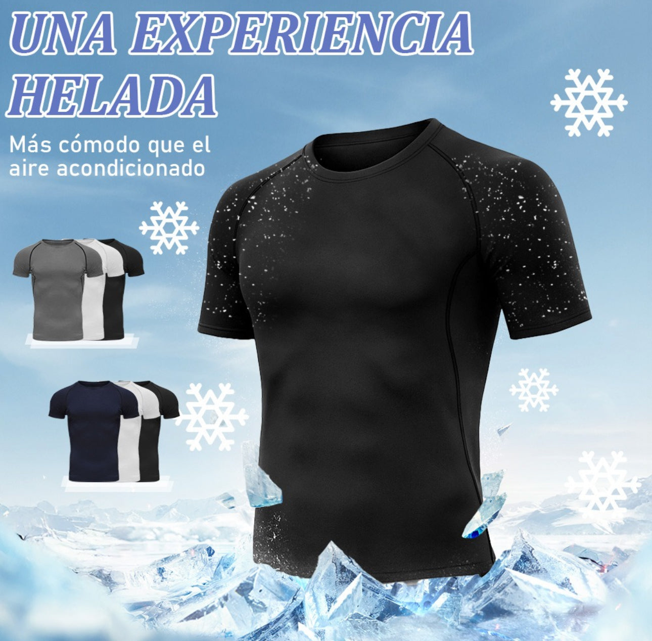 3pzs Playera Licras Deportivas Hombre Compresión Manga Gym