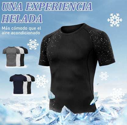 3pzs Playera Licras Deportivas Hombre Compresión Manga Gym