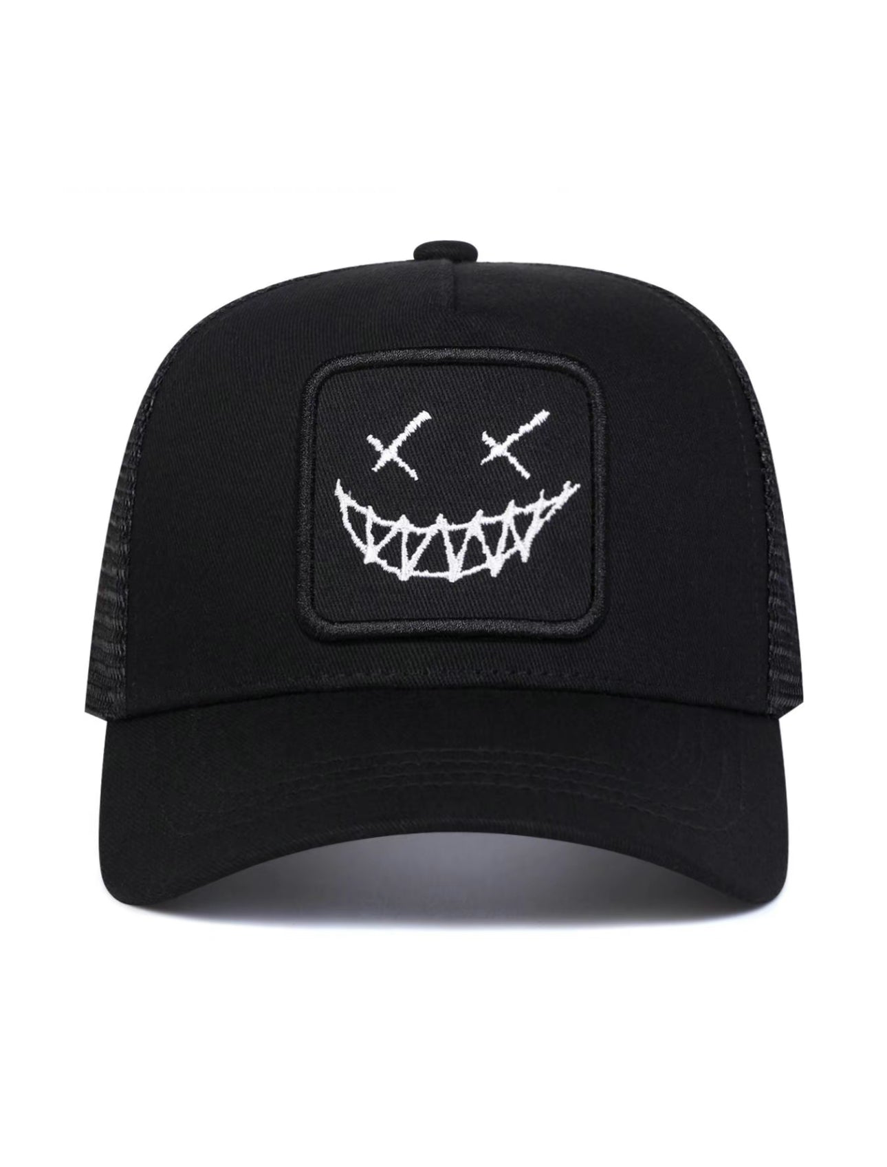 Gorra tipo camionero con diseño de cara sonriente, gorra casual para deportes al aire libre para hombres y mujeres, accesorios de moda para uso diario