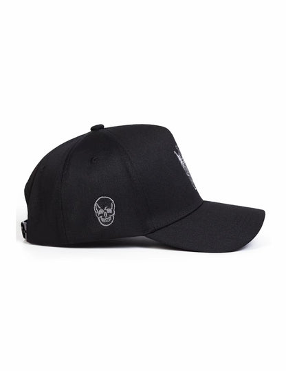 Gorra de béisbol bordada con calavera y corona unisex, sombrero ajustable para protección solar para hombres y mujeres, ideal para viajes al aire libre en primavera y otoño, y para fiestas