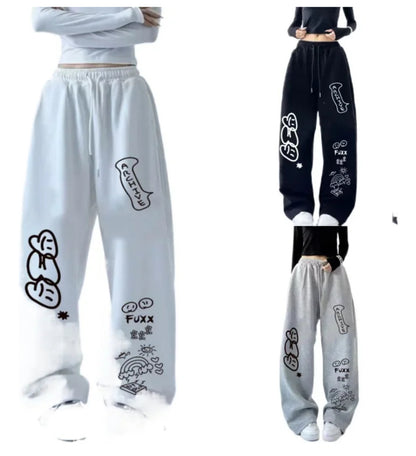 (🌍 PRODUCTO INTERNACIONAL) Pantalones Casuales Con Estampado De Hip Hop, Algodón Y Span