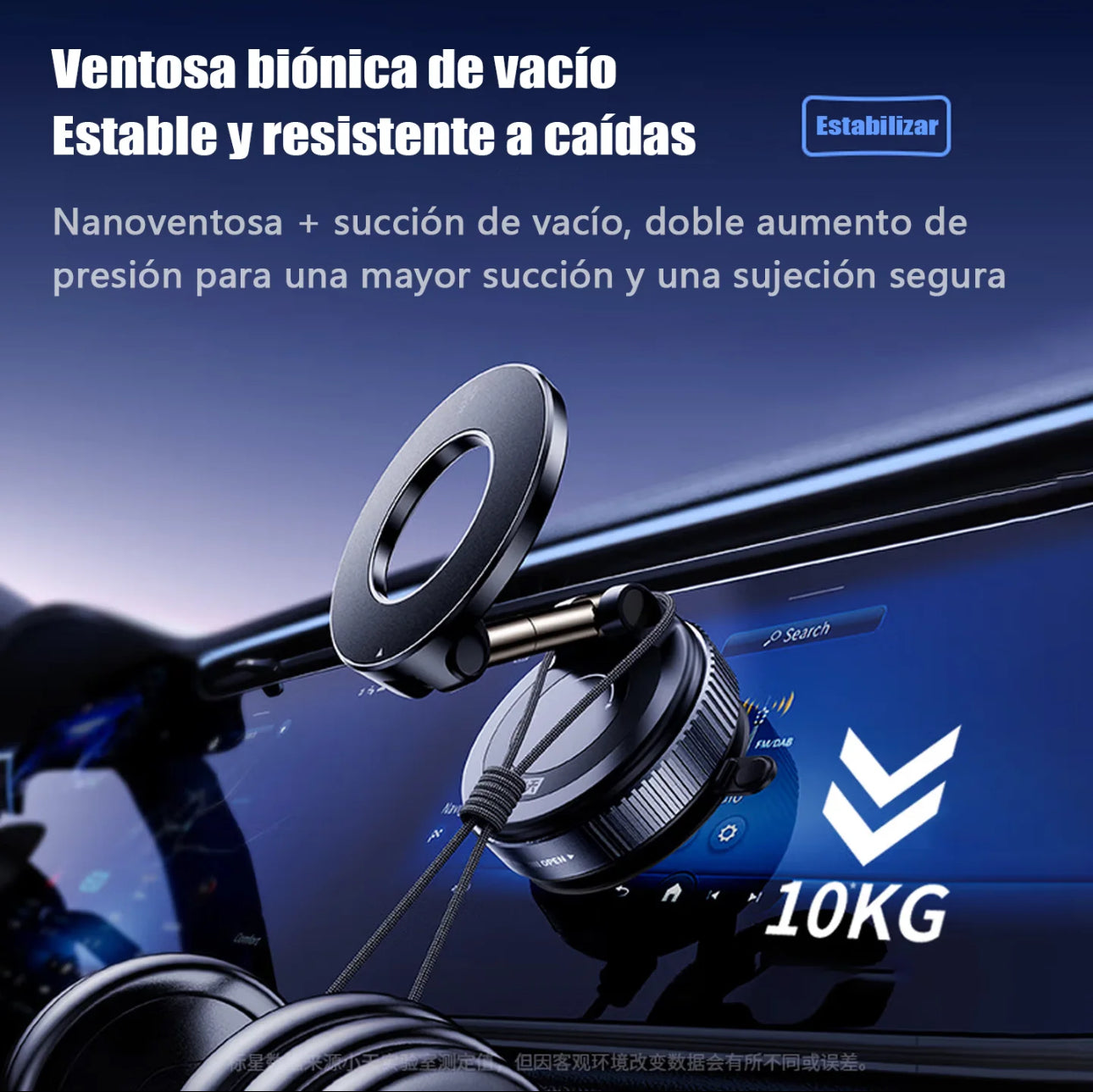[Soporte magnético para teléfono] Soporte magnético para teléfono de coche con rotación de 360° y adsorción al vacío: plegable, retráctil, material ABS, impermeable, portátil para coche, ducha, viajes, gimnasio y espejo liso.
