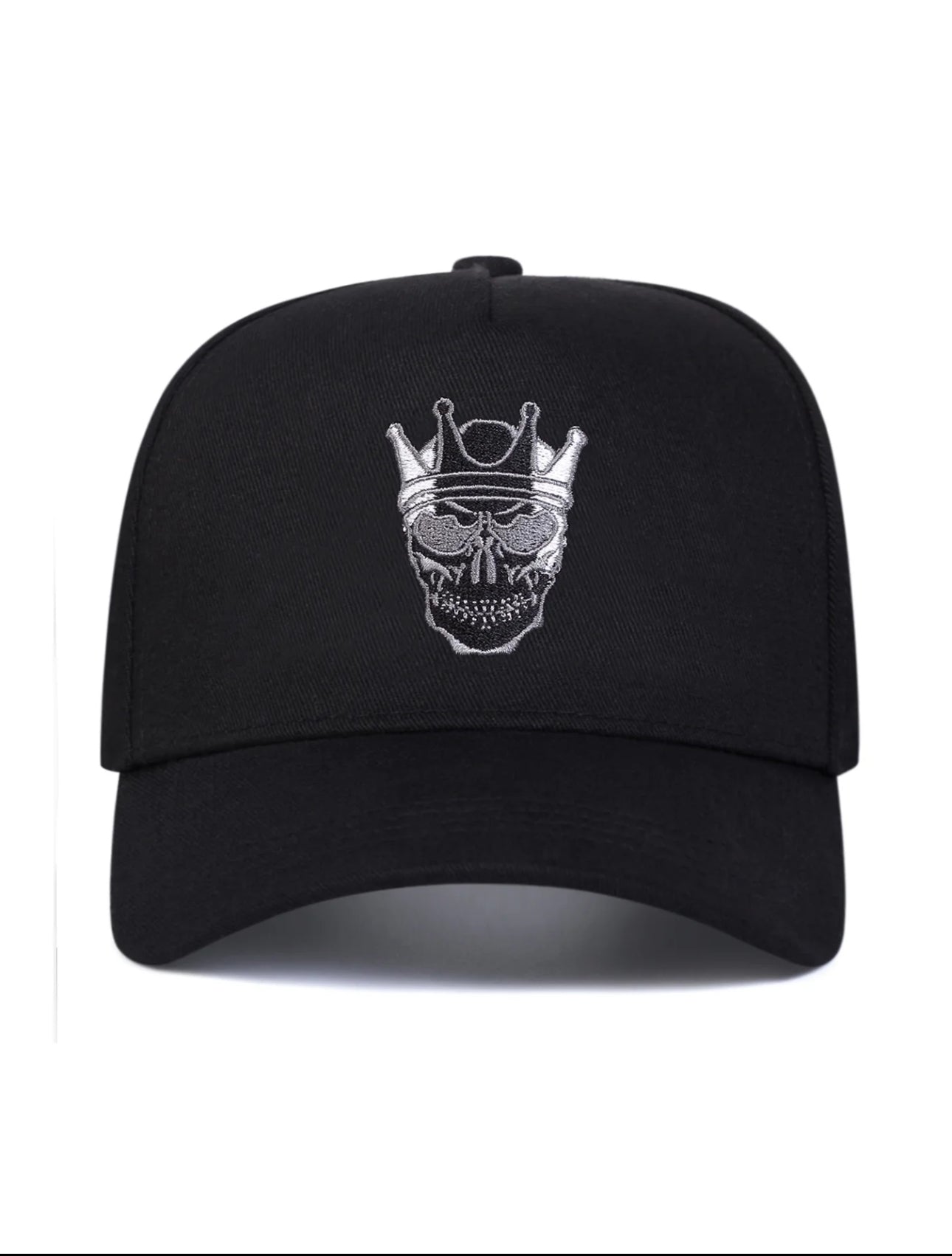 Gorra de béisbol bordada con calavera y corona unisex, sombrero ajustable para protección solar para hombres y mujeres, ideal para viajes al aire libre en primavera y otoño, y para fiestas