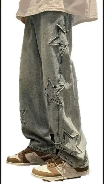 INTERNACIONAL Pantalones De Mezclilla Holgados Con Pierna Recta Five Star