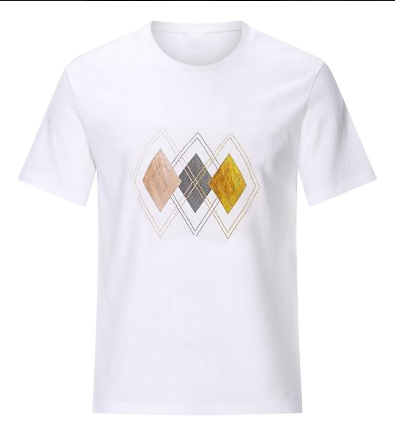 (🌎 PRODUCTO INTERNACIONAL) Camiseta Holgada Con Cuello Redondo Geométrico De Moda