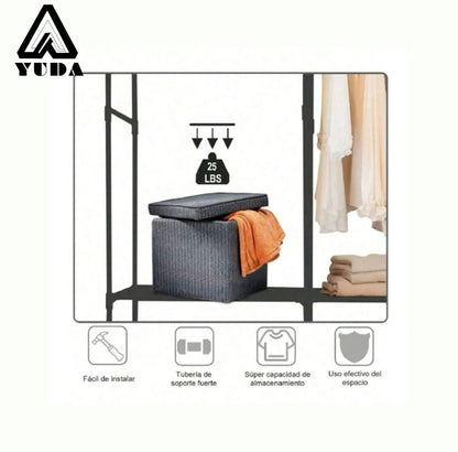 Organizador de Ropa Multifunción, Armario Closet Ropero Armable, Rack para Ropa Simple, Armario
Metalico Incluye 8 Pisos de Espacio de Almacenamiento, Puede Guardar
Ropa, Sombrero,Zapato, Estante De Aleación De Gran Cantidad Para Apartamento Y Dormitorio.