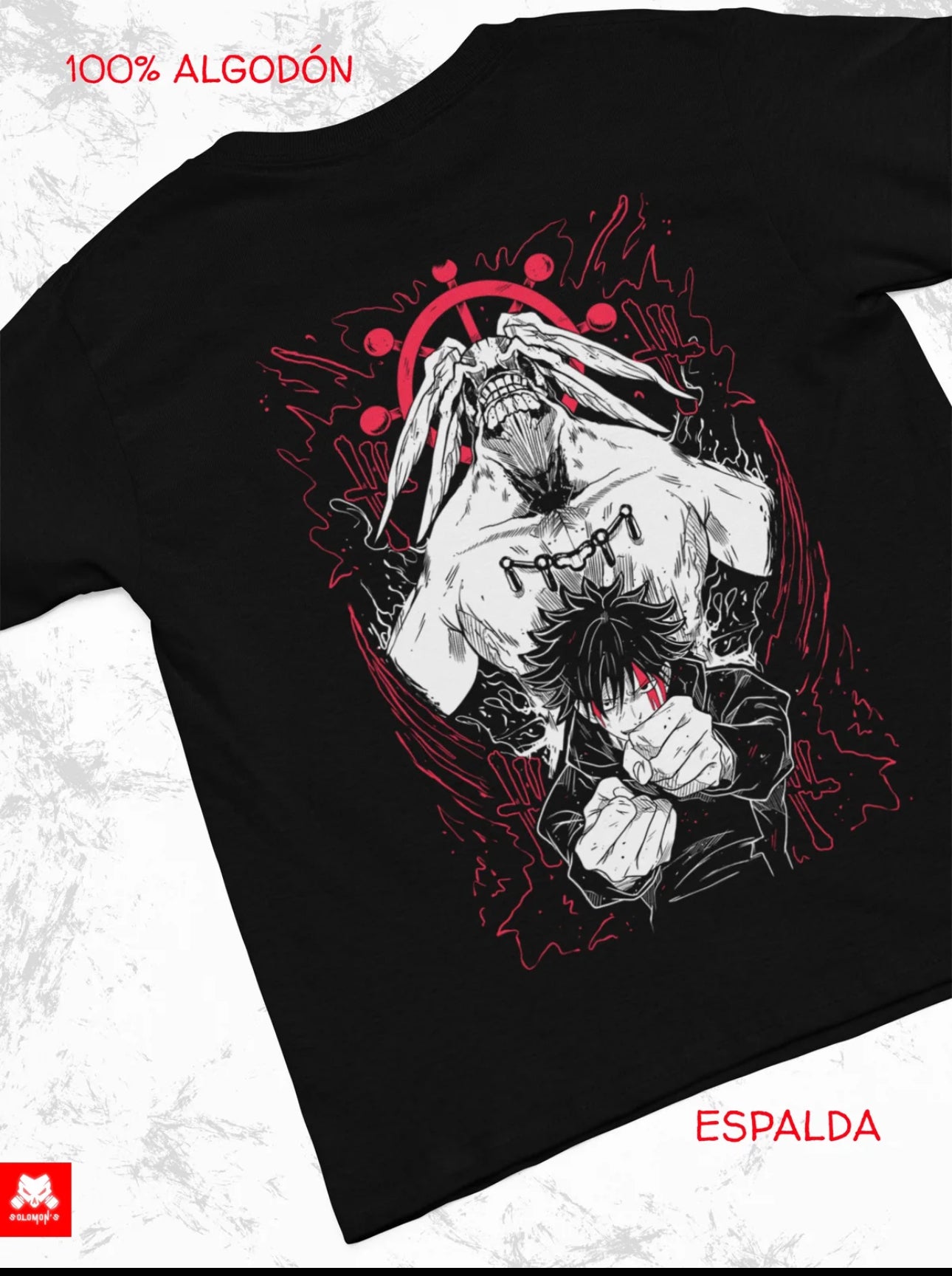 Playera Solomon's MAHORAGA MEGUMI JUJUTSU KAISEN | 100% Algodón | Tacto Suave | Anime Str...