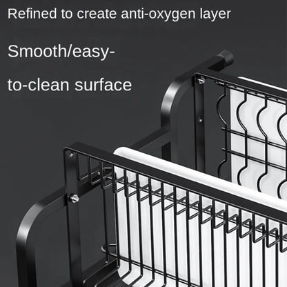 lerfm Escurridor de platos con 3 Niveles, con Escurridor para Mostrador, Escurridor de Cocina
Multifuncional con Herramientas