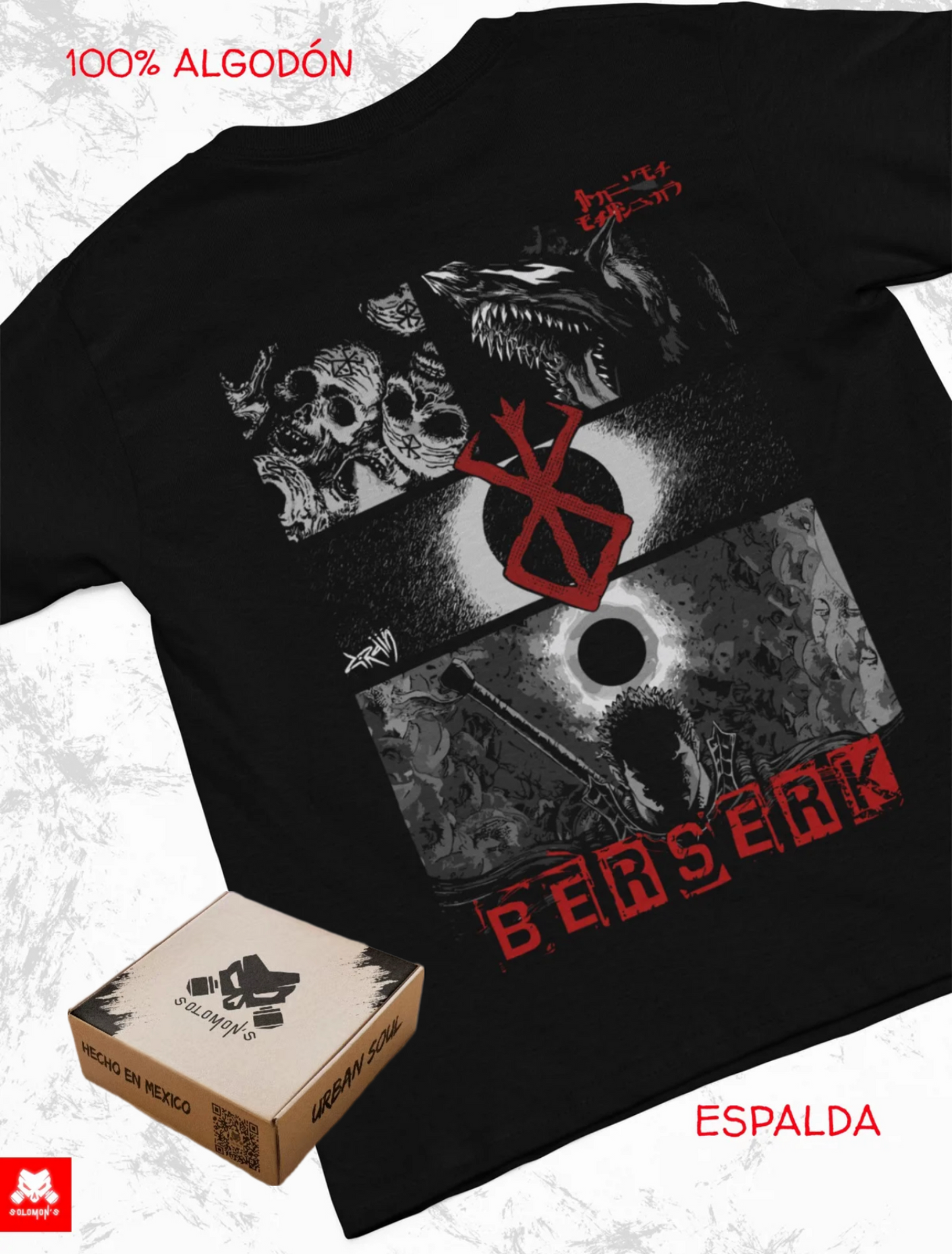 Playera Solomon's BERSERK 02 | 100% Algodón |
Tacto Suave | Anime Streetwear