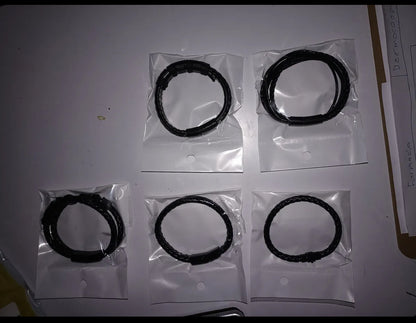 5 Piezas Pulsera Para Hombre De Cuero Con Hebilla Magnética