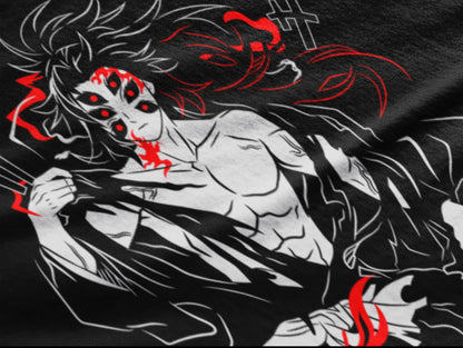 Playera Solomon's DEMON SLAYER KOKUSHIBO I 100% Algodón | Tacto Suave | Anime Streetwear