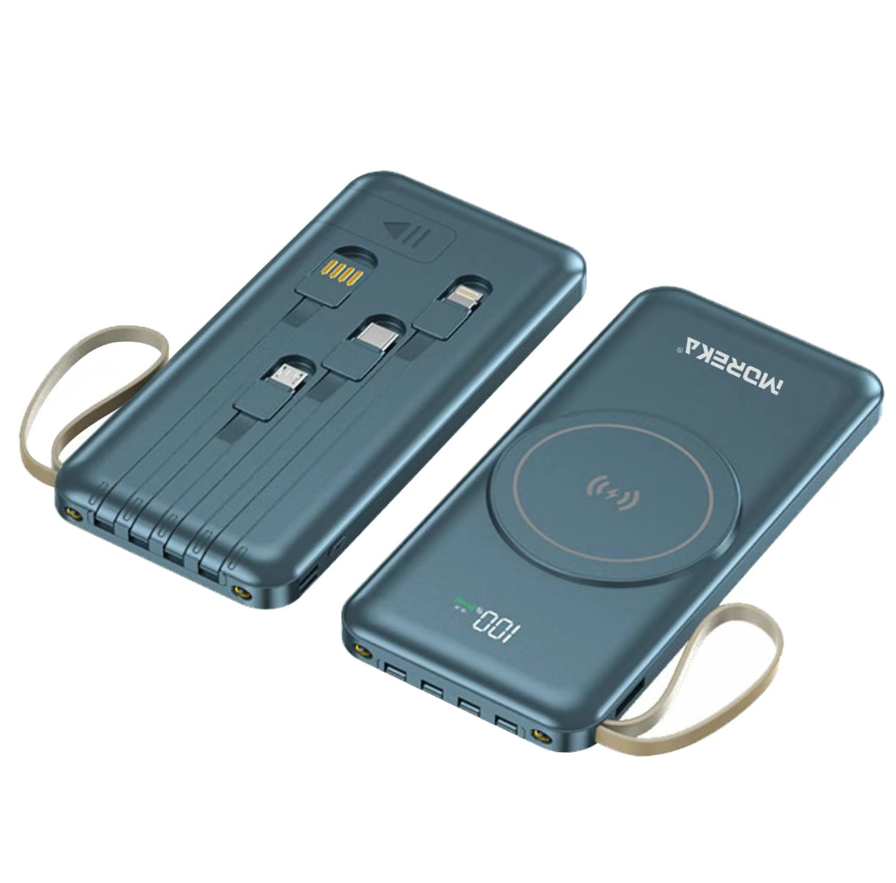MOREKA K053 10000mAh banco de energía inalámbrico PD 20W carga rápida, cargador portátil magnético USB C, batería portátil externa compatible con iPhone 16/15/14 serie