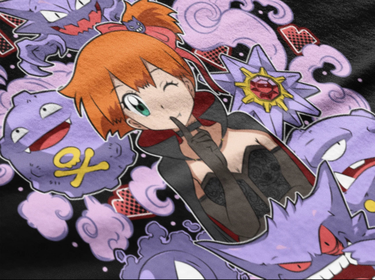 Playera Solomon's POKEMON MISTY | 100%
Algodón | Tacto Suave | Anime Streetwear