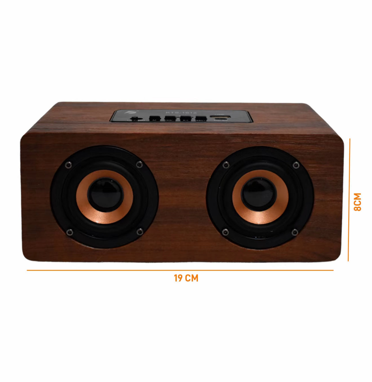 Bocina Bluetooth Portátil con Diseño Tipo Madera con Conexión TWS: vincula dos bocinas fácilmente
KTS-1612