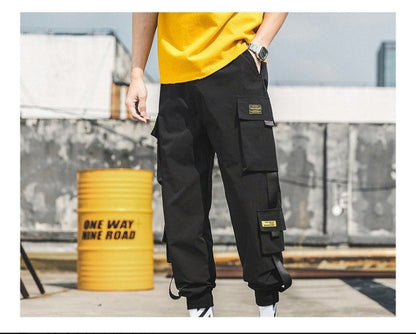 (🌍 PRODUCTO INTERNACIONAL) Nuevo Cargo Pantalones Hip Hop Joggers Hombre Harem