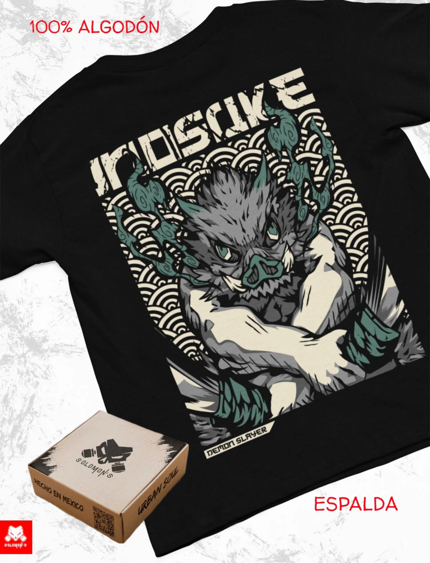 Playera Solomon's INOSUKE DEMON SLAYER 01 1 100% Algodón | Tacto Suave | Anime Streetwear