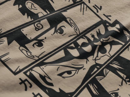 Playera Solomon's NARUTO NINJAS KONOHA | 100% Algodón | Tacto Suave | Anime Streetwear