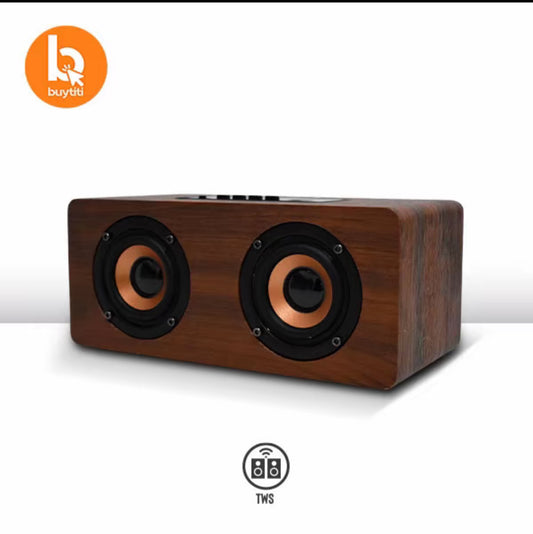 Bocina Bluetooth Portátil con Diseño Tipo Madera con Conexión TWS: vincula dos bocinas fácilmente
KTS-1612
