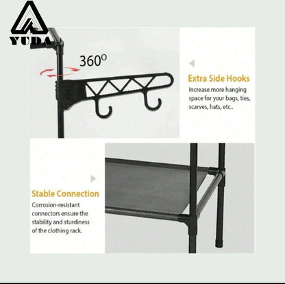 Organizador de Ropa Multifunción, Armario Closet Ropero Armable, Rack para Ropa Simple, Armario
Metalico Incluye 8 Pisos de Espacio de Almacenamiento, Puede Guardar
Ropa, Sombrero,Zapato, Estante De Aleación De Gran Cantidad Para Apartamento Y Dormitorio.