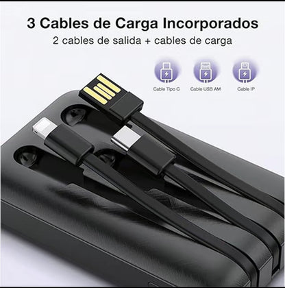 1HORA Power Bank Mini Portátil Batería 5000mah
Con Built In 3 Cables 1hora Usb C Baterias Para
Celular GAR261