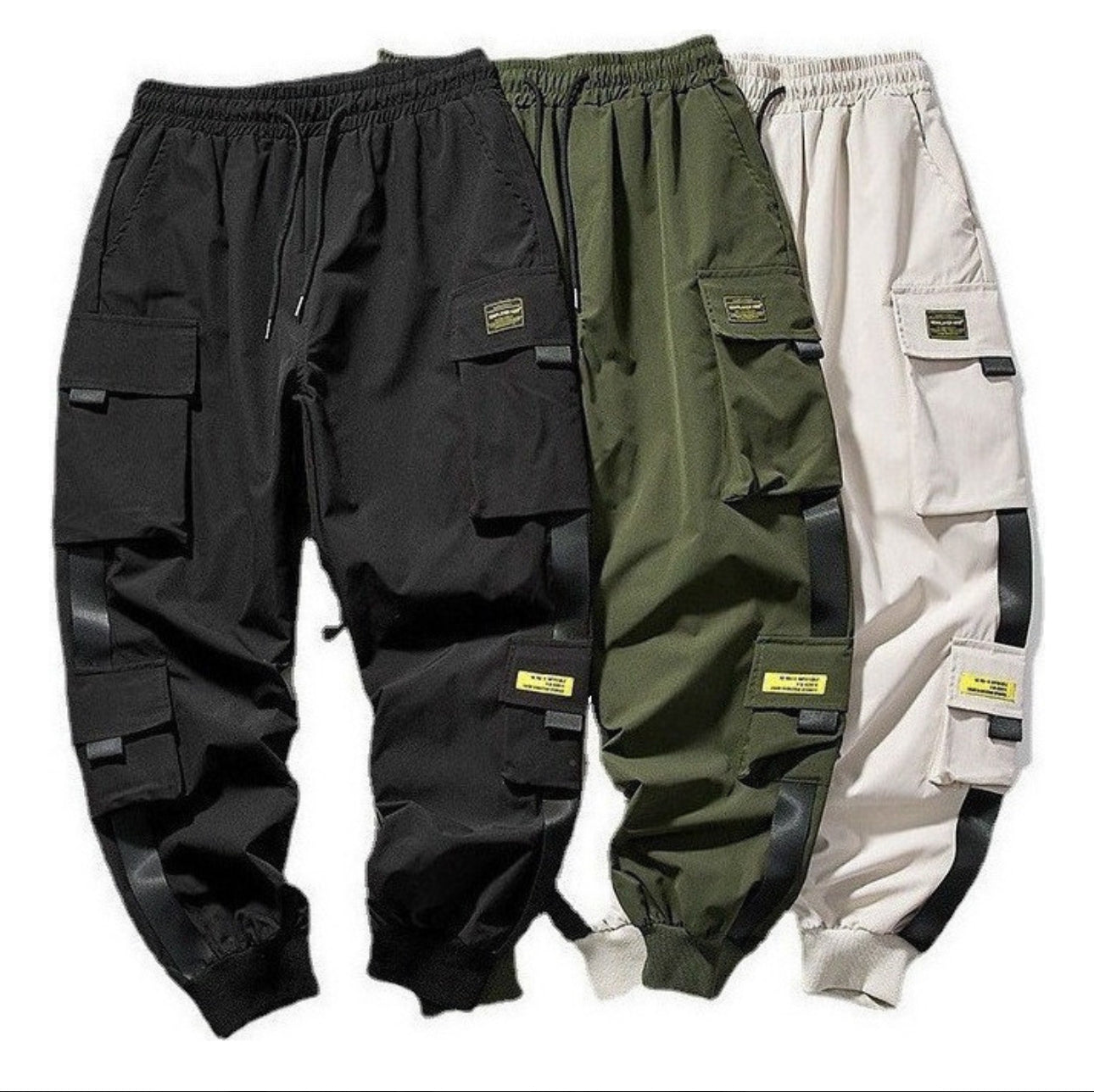 (🌍 PRODUCTO INTERNACIONAL) Nuevo Cargo Pantalones Hip Hop Joggers Hombre Harem