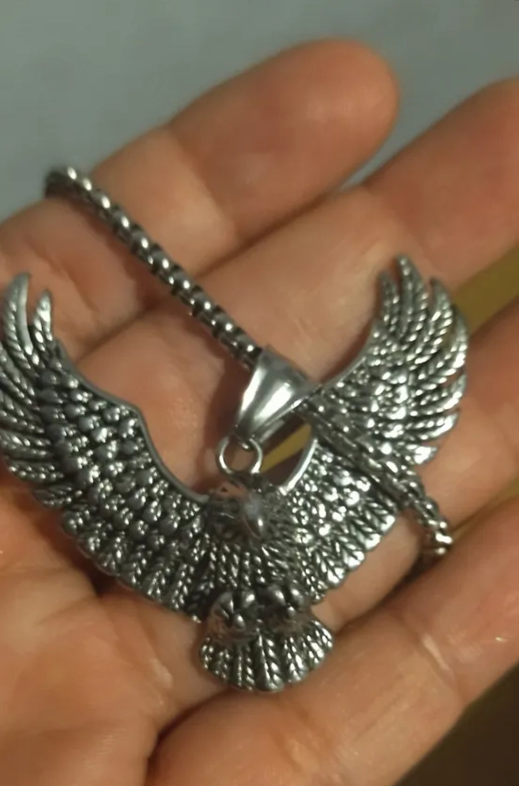 Collar De Águila Acero Inoxidable Dijes Medallas Para Hombre