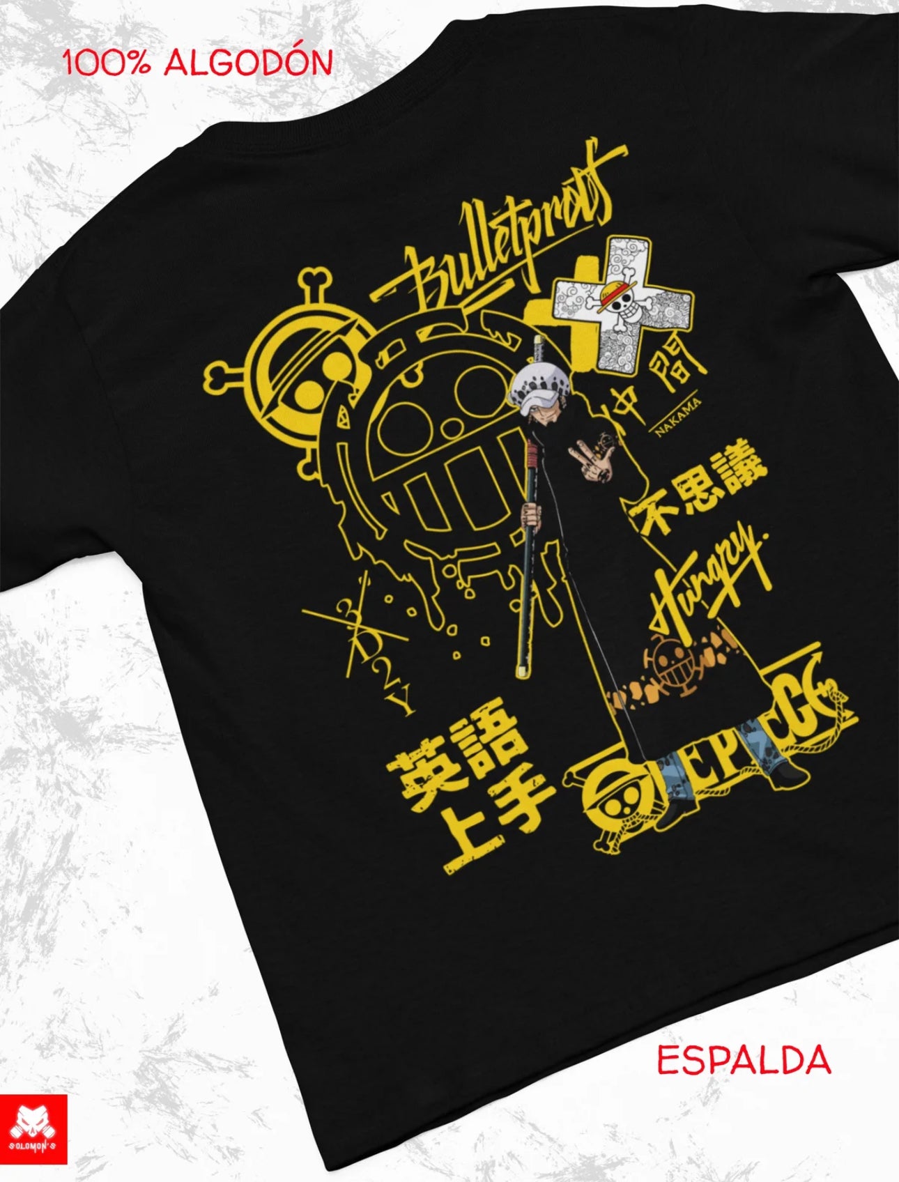 Playera Solomon's ONE PIECE | 100% Algodón |
Tacto Suave | Anime Streetwear |