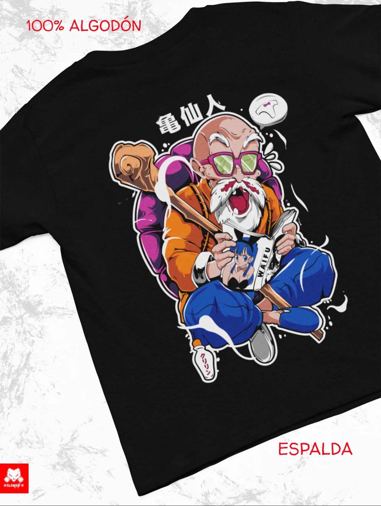 Playera Solomon's MAESTRO ROSHI DRAGON BALL | 100% Algodón | Tacto Suave | Anime Streetwear