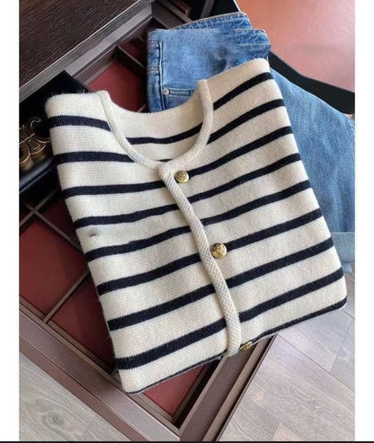 (🌎 PRODUCTO INTERNACIONAL) Suéteres Cárdigan Mujer Otoño Invierno Rayados