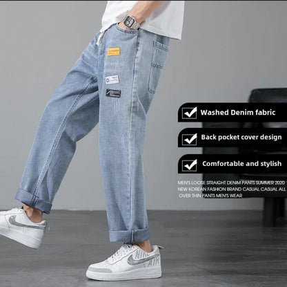 INTERNACIONAL Vaqueros Casuales Holgados De Pernera Ancha Para Hombre