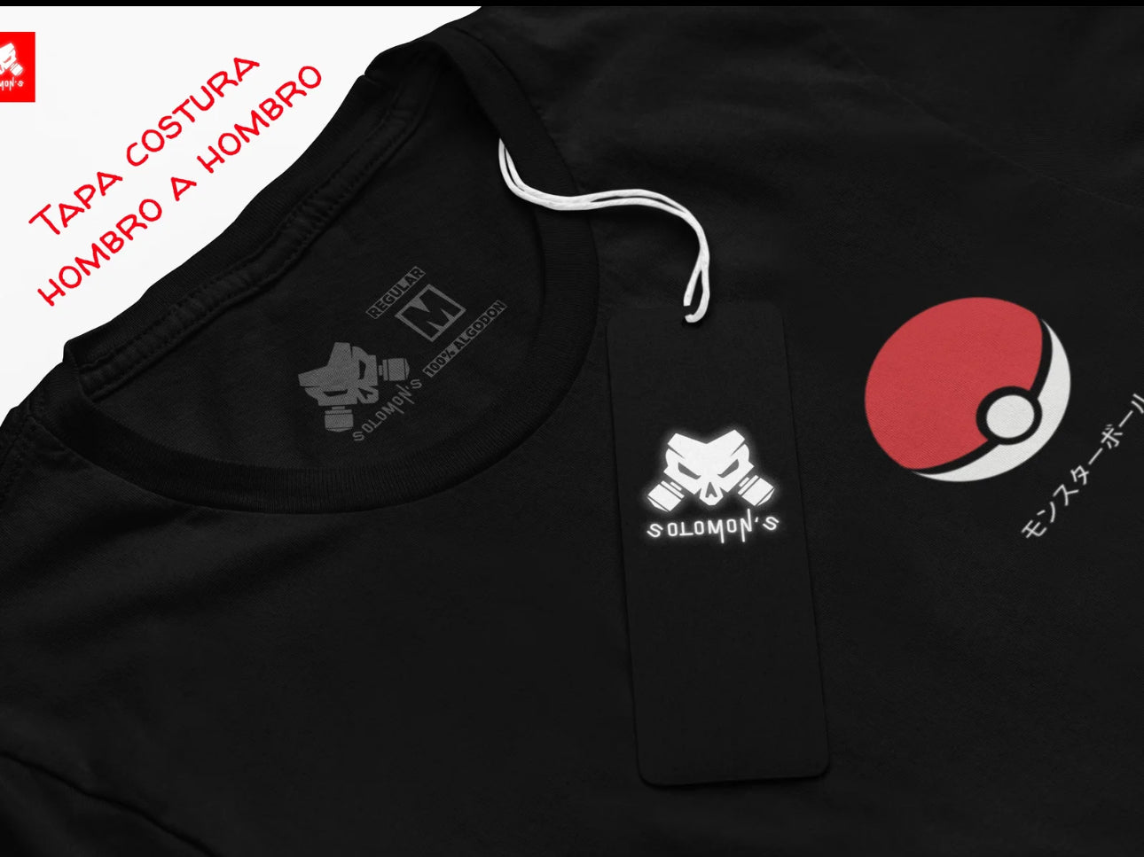 Playera Solomon's POKEMON ASH | 100% Algodón
I Tacto Suave | Anime Streetwear