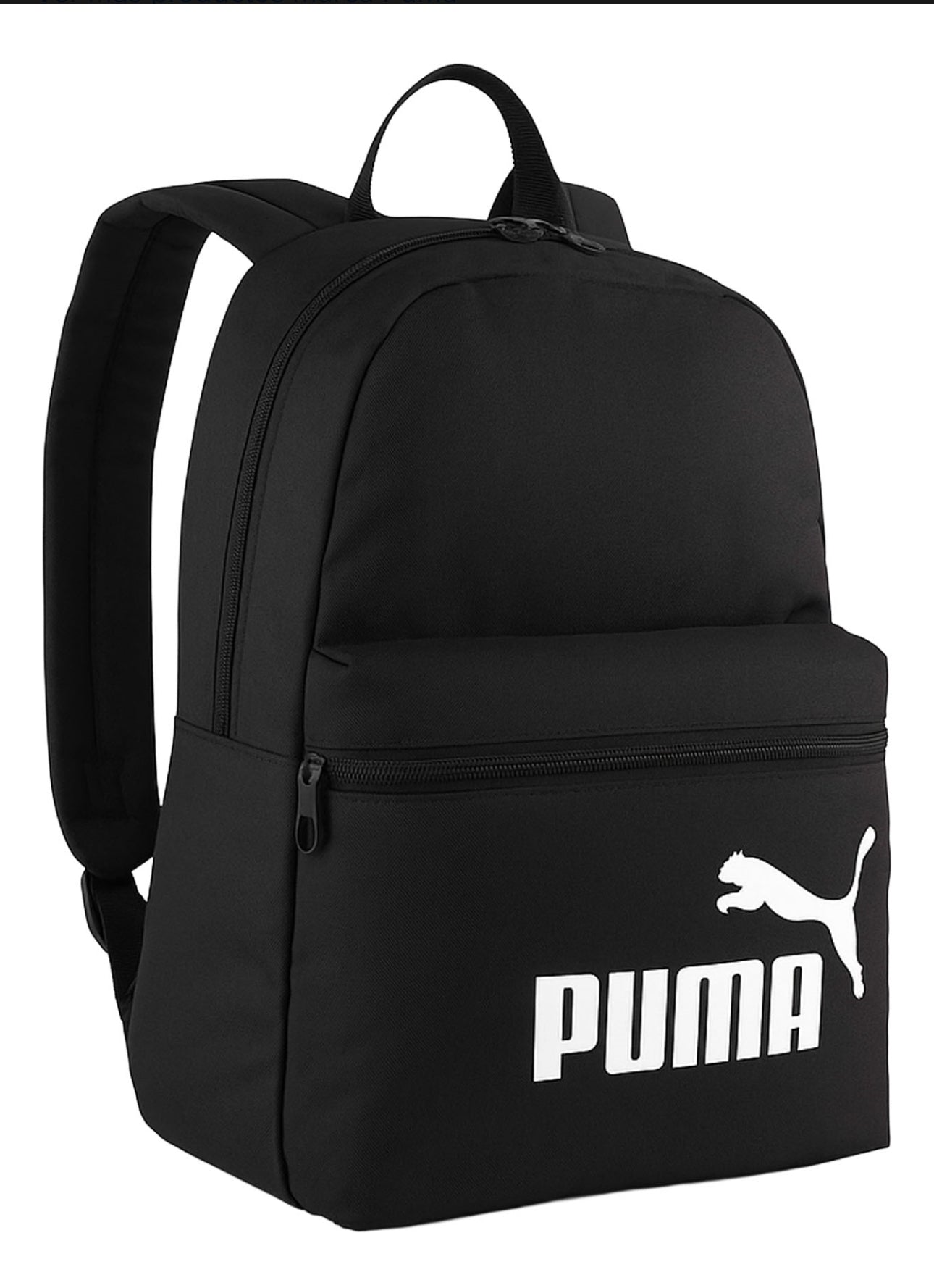 Mochila Puma Phase Negra Escolar Universidad Deportiva Casual Oficina Trabajo Asas Ajustables Cómodas Bolsillo Frontal Cierre Hombre Mujer 22lt