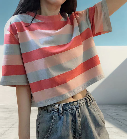(🌎 PRODUCTO INTERNACIONAL)Top Corto De Moda De Verano Para Mujer Con Capucha Y Manga C