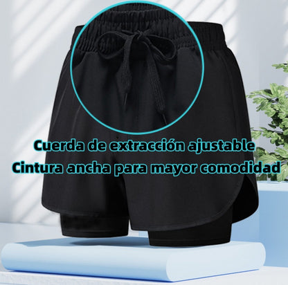 Pantalón Corto Deportivo Lycra 2 En 1 Para Hombre 2pcs