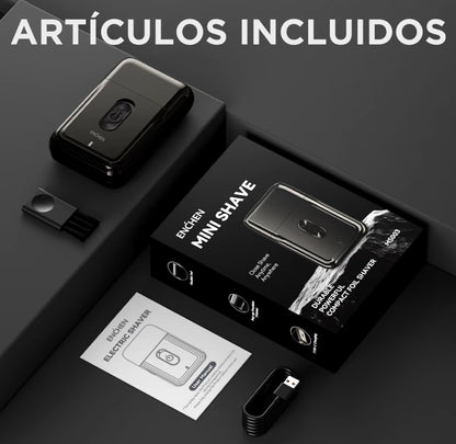ENCHEN MSOO3 Mini Afeitadora Portátil | Diseño de Doble Hoja | Motor de Alta Velocidad |
Afeitadora Recargable por USB | Esenciales de
Viaje | Negro