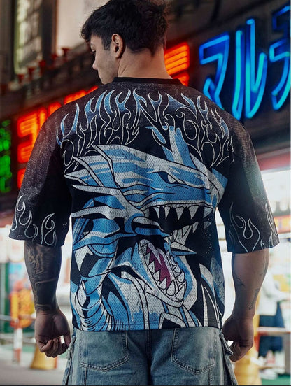 (🌍 INTERNACIONAL COMERCIO) Camiseta Yu Gi Oh Para Hombre, Extragrande, Poliéster De Sec
