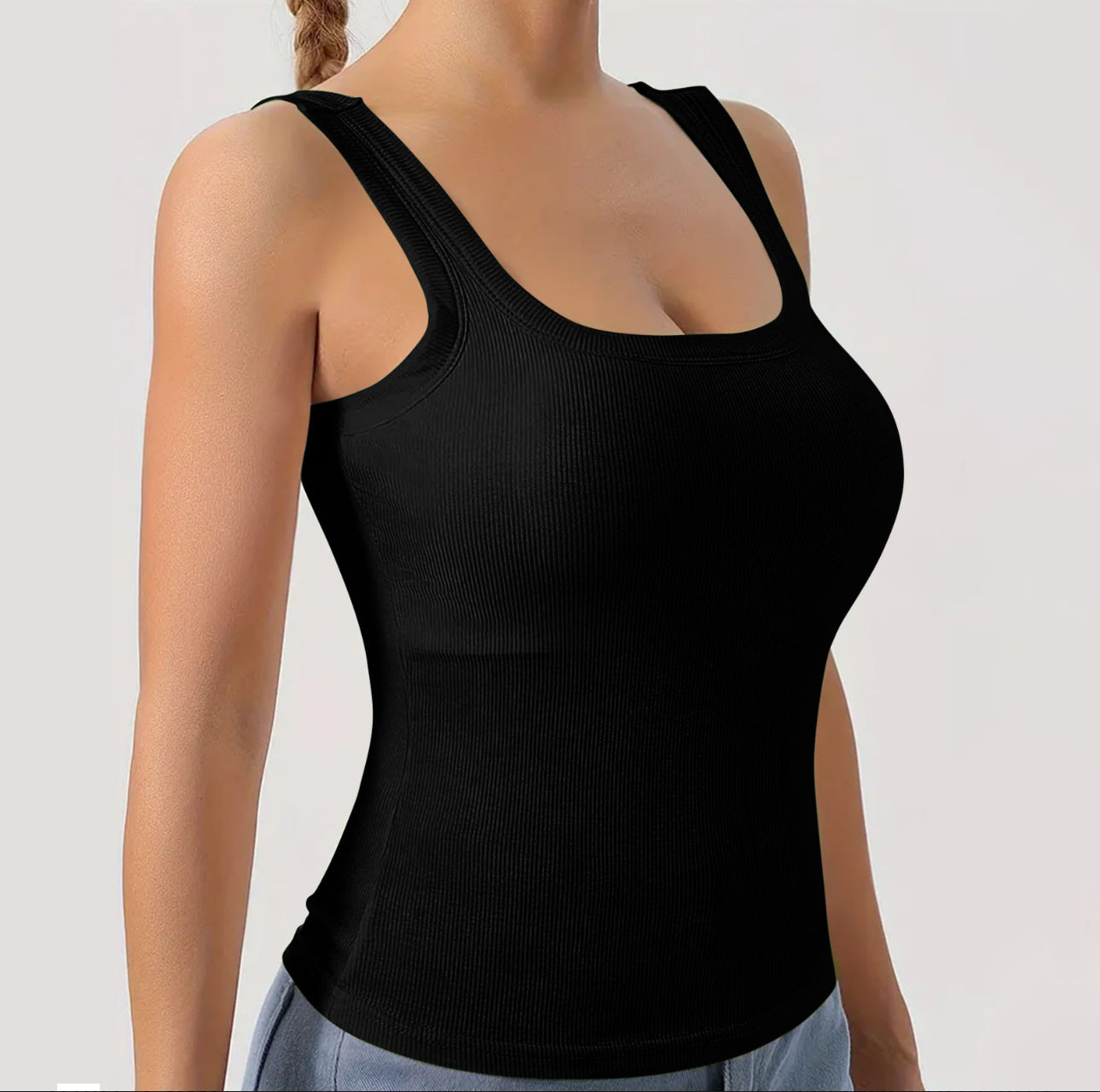 (🌎 PRODUCTO INTERNACIONAL) Camisola De Tirantes Color Liso Para Mujer