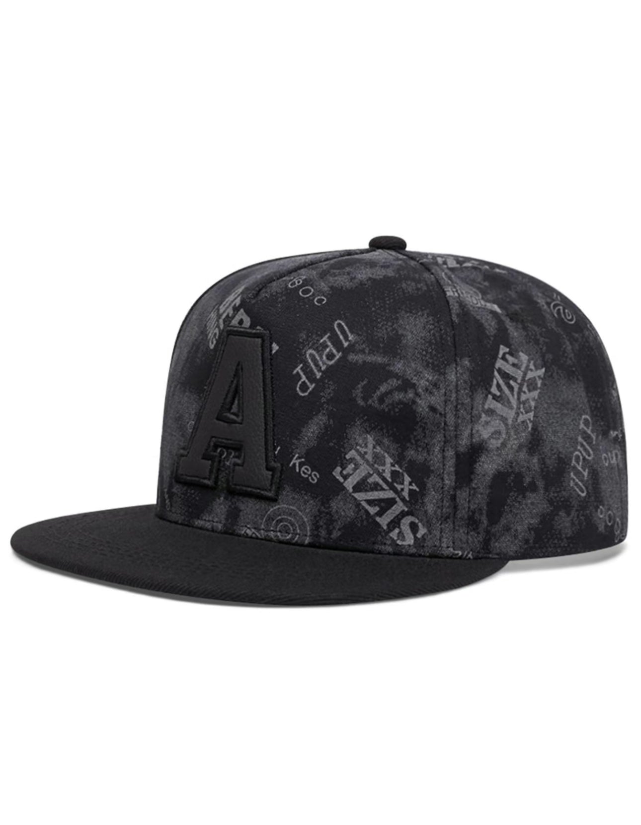 Gorra de béisbol unisex casual y moderna con diseño de letras, sombrero de pico plano estilo callejero, gorra a la moda para hombres y mujeres para todas las estaciones