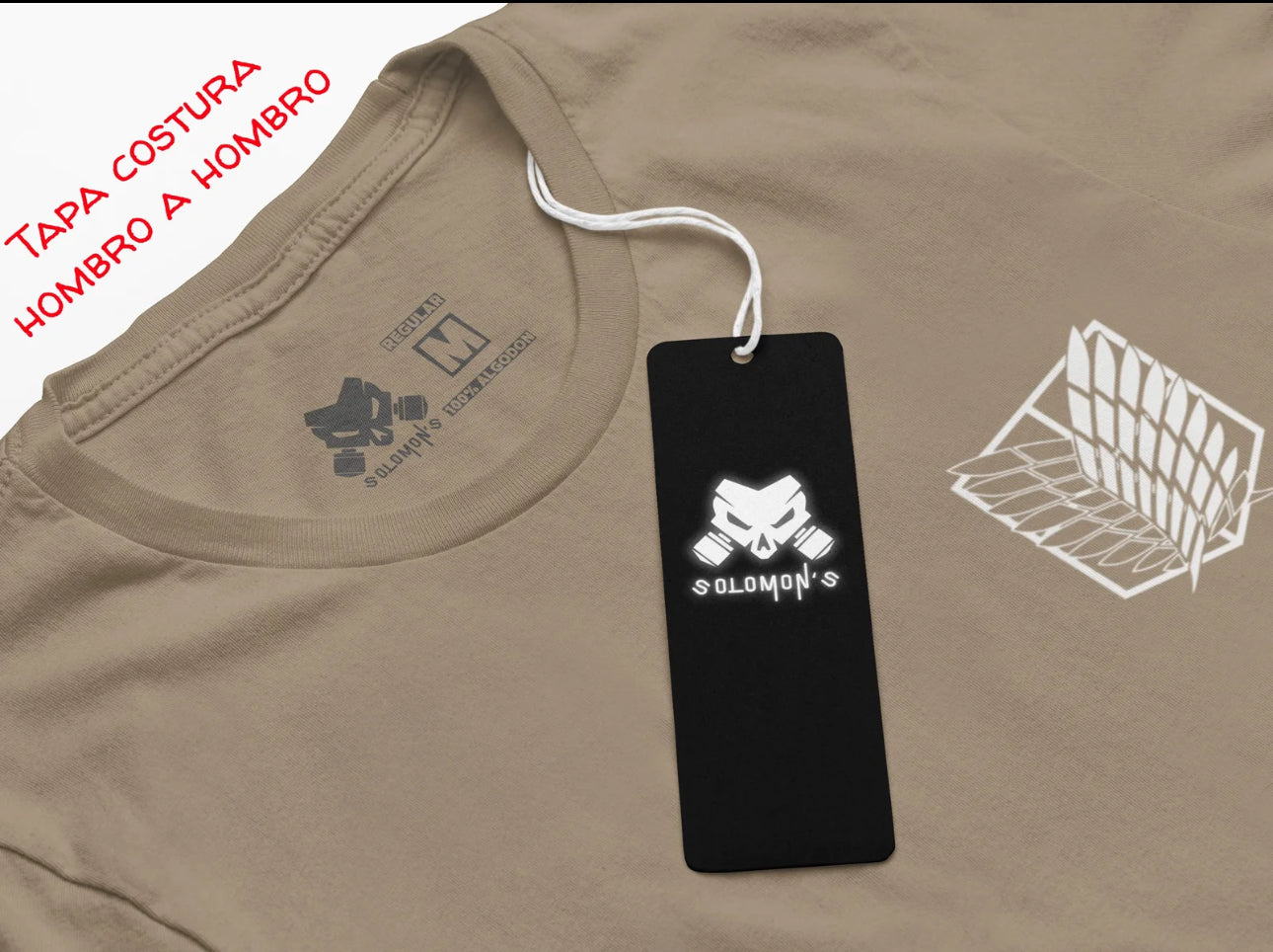 Playera Solomon's SHINGEKI NO KYOJIN I 100%
Algodón | Tacto Suave | Anime Streetwear