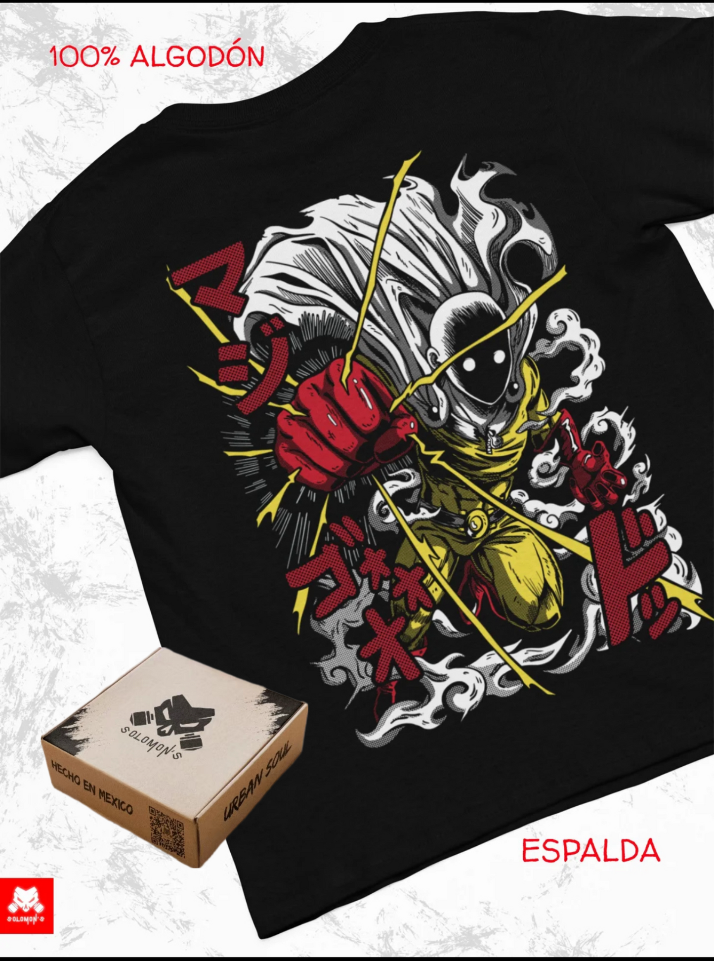 Playera Solomon's ONE PUNCH MAN | 100%
Algodón | Tacto Suave | Anime Streetwear
