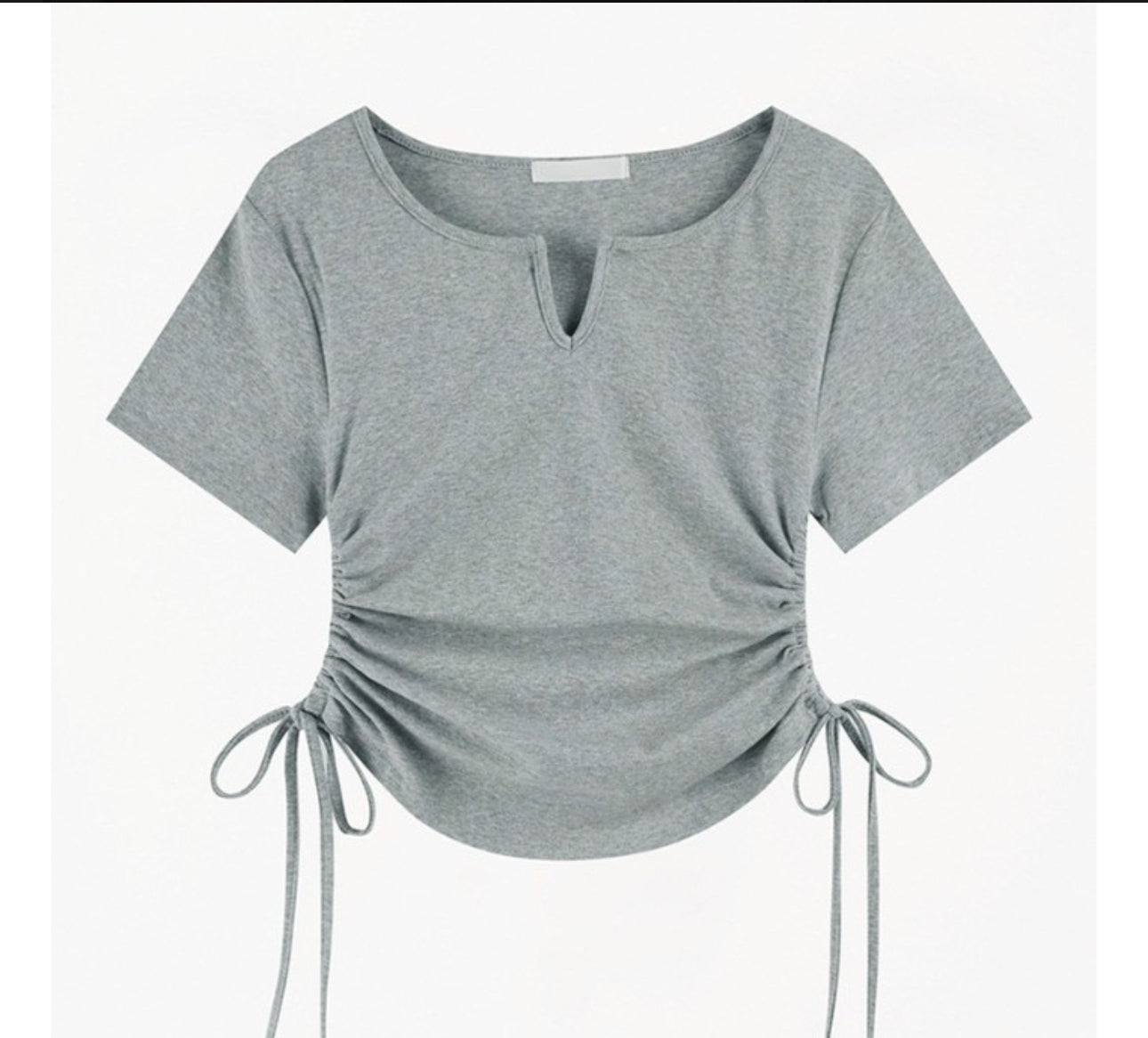 (🌎 PRODUCTO INTERNACIONAL)
 Nueva Camiseta Casual Con Cuello En V Plisada De Manga Corta