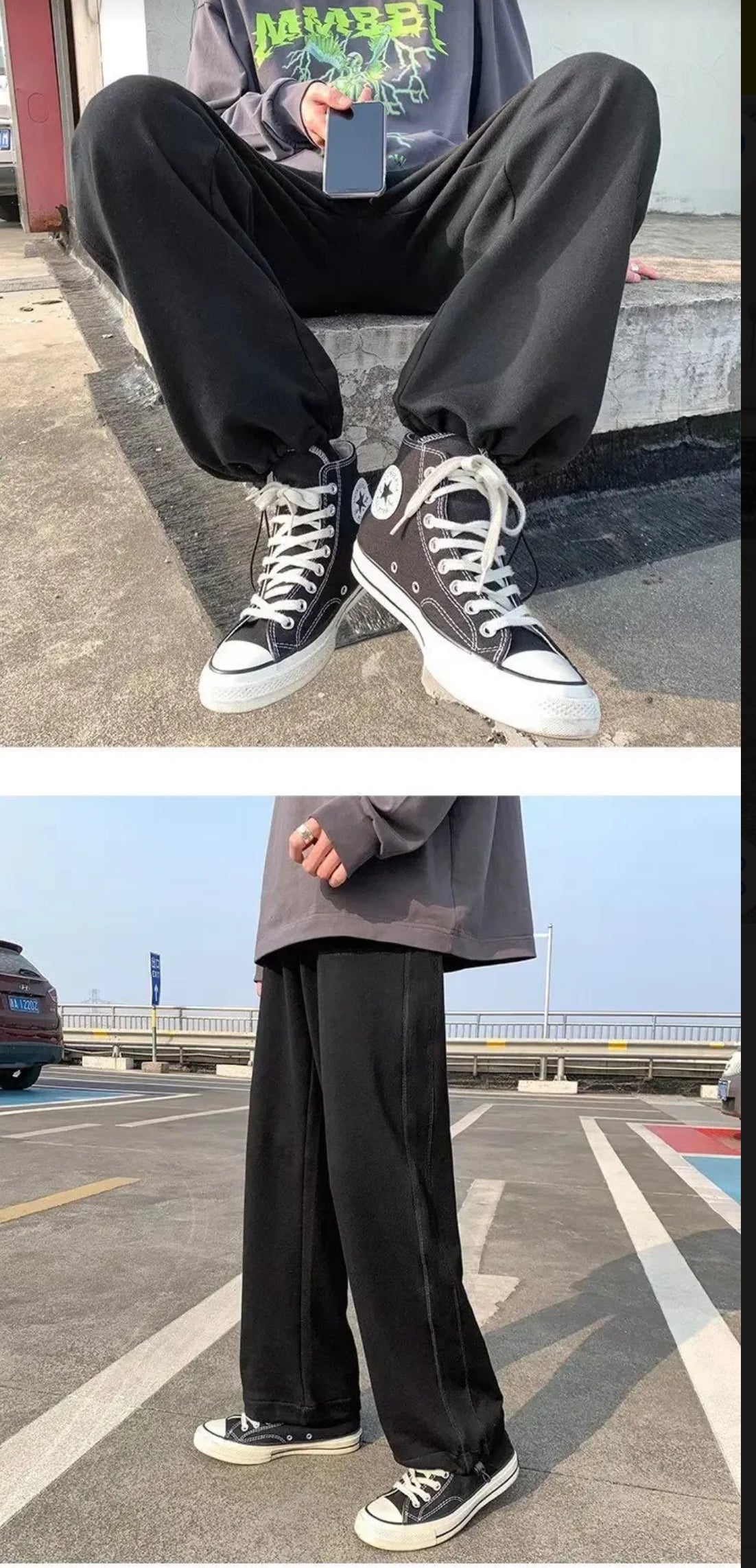 INTERNACIONAL Pantalones Casuales Atados Al Tobillo De Estilo Coreano Para