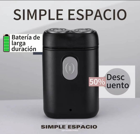 Afeitadora eléctrica para hombre - Cabezal 3D extraible y lavable - Resistente al agua -
Recargable por USB - Uso en seco y húmedo - Apto para viajes - 50 % de descuento - 2 colores