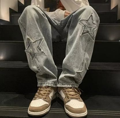 INTERNACIONAL Pantalones De Mezclilla Holgados Con Pierna Recta Five Star