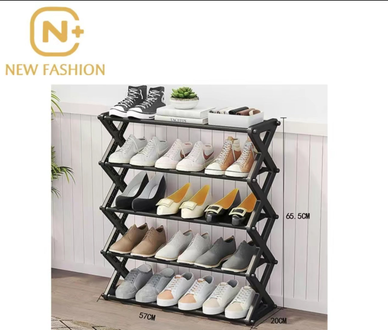 Armario para Zapatos de 4 y Niveles Color sólido portátil