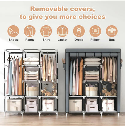 LERFM Closet Armable Ropero Rack Guardaropa
Recamara Organización, Bonito, Práctico Y Resistente. Armario Plegable Organizador de Ropa, navidadRebajas de fin de año, Dazy ,Sheglam