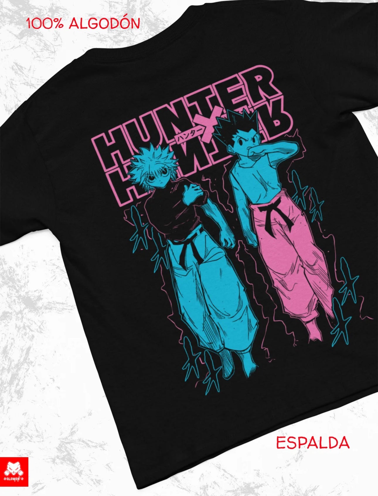 Playera Solomon's HUNTER XX HUNTER | 100%
Algodón | Tacto Suave | Anime Streetwear